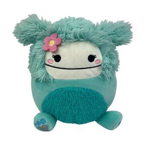 Squishmallows Joelle Plush Toy 8" Turquoise Teal Big Foot Pink Flower